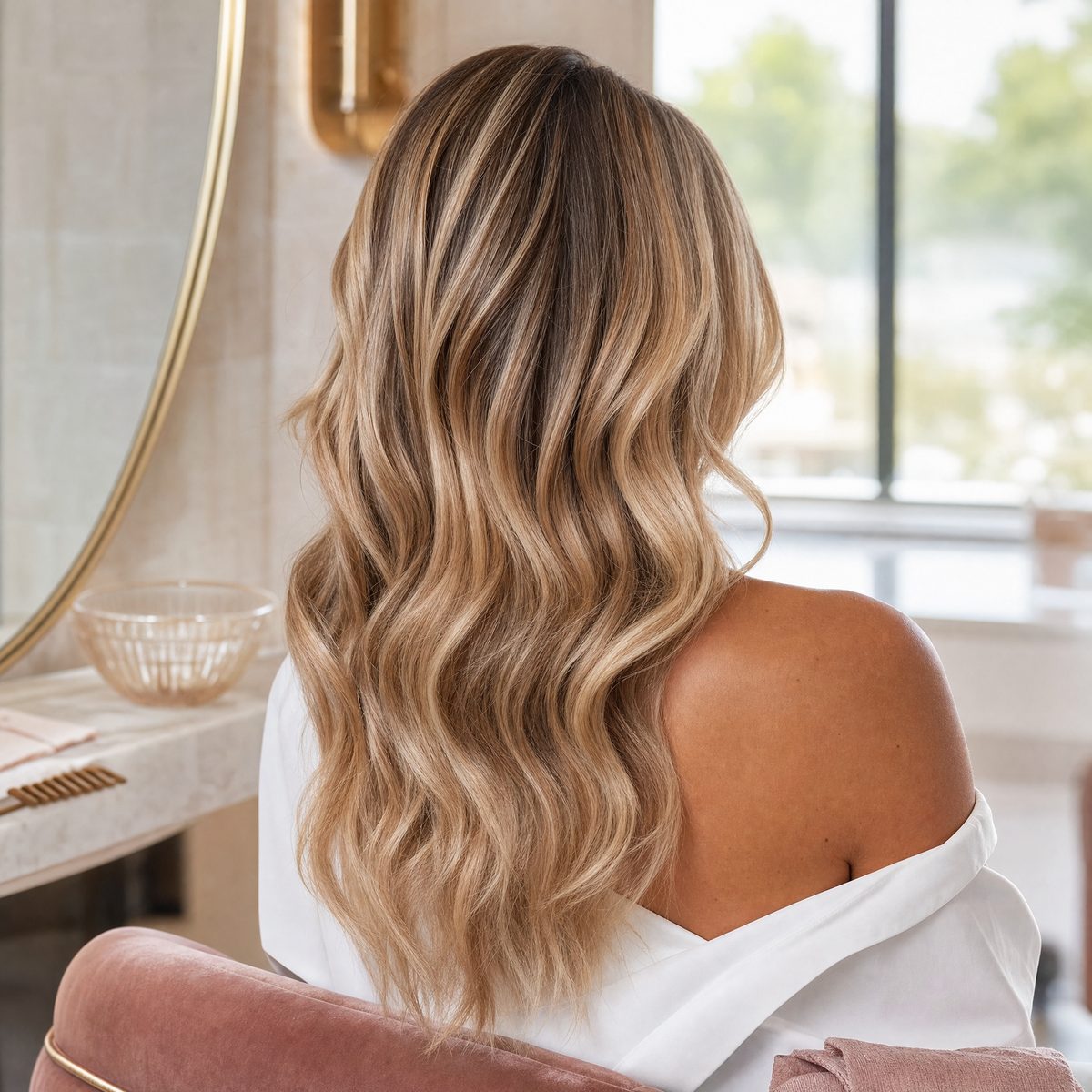Balayage color result